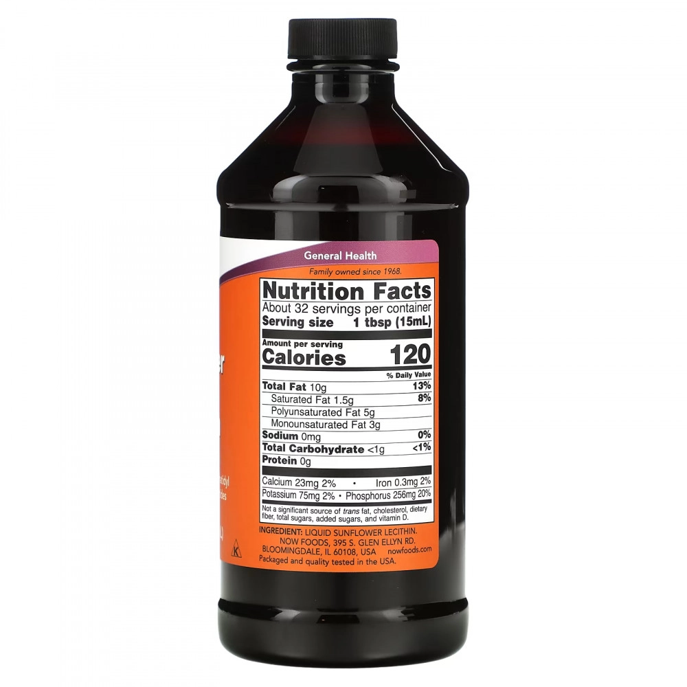 Лецитин NOW Sunflower Lecithin 473 мл (Нау Подсолнечный Лецитин 473 мл )