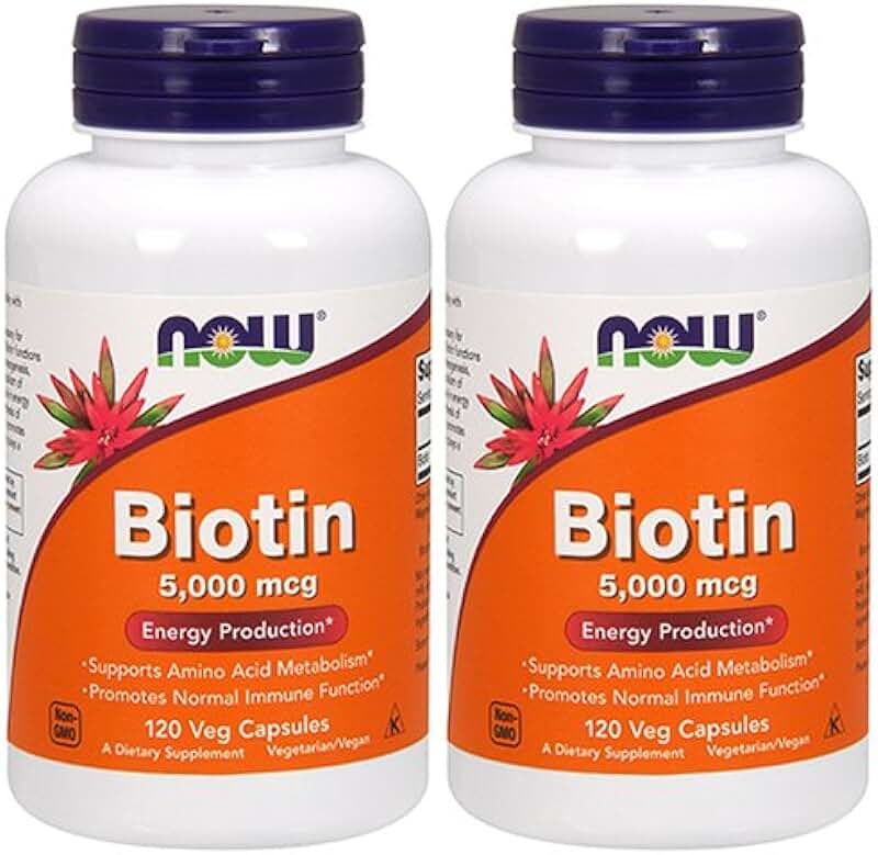 Витамин B7 (Биотин) NOW Biotin 5 мг 120 вкапс (Нау Биотин 5 мг)