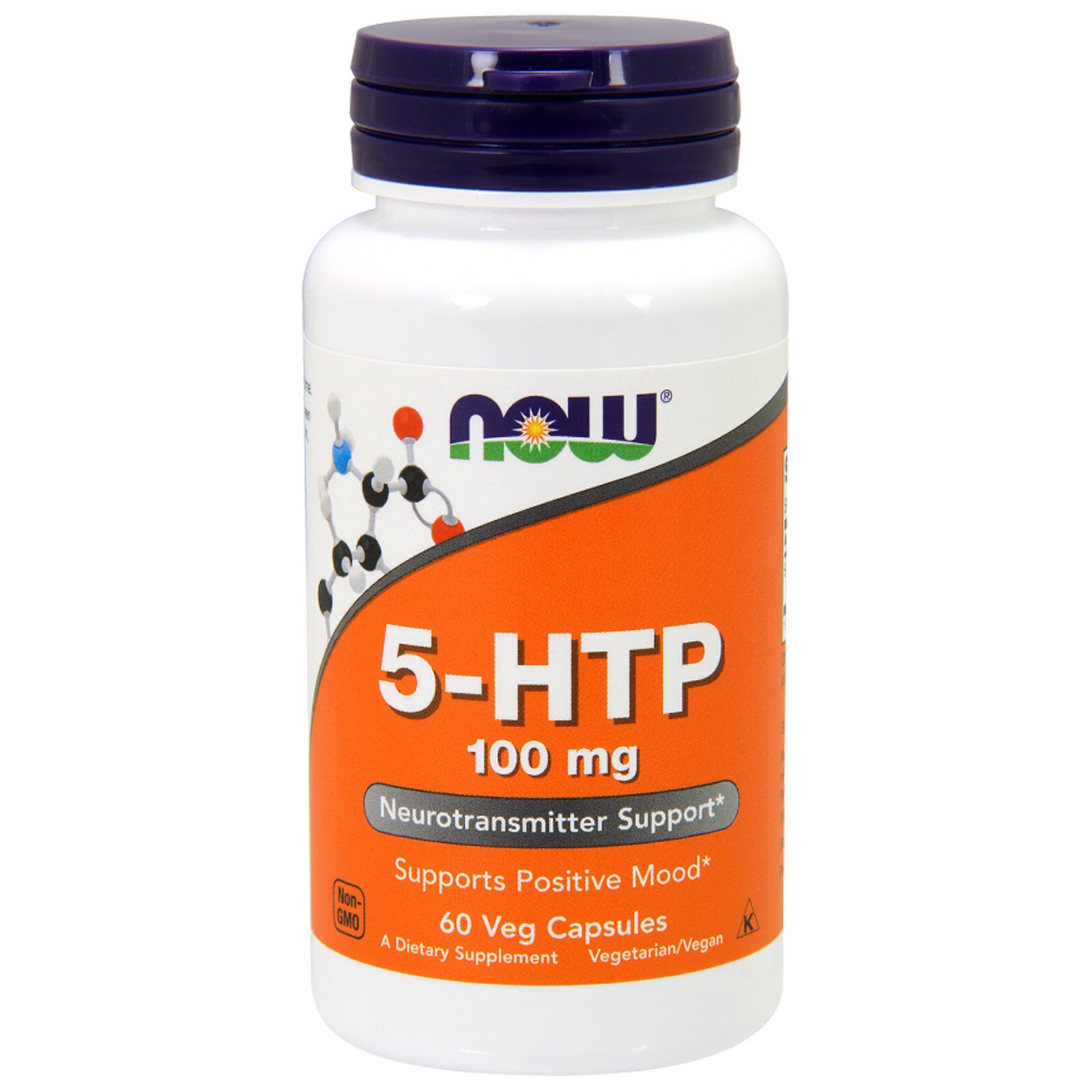 Триптофан NOW 5-HTP 100 мг 60 вкапс (Нау 5-ХТП 100 мг 60 вкапс)