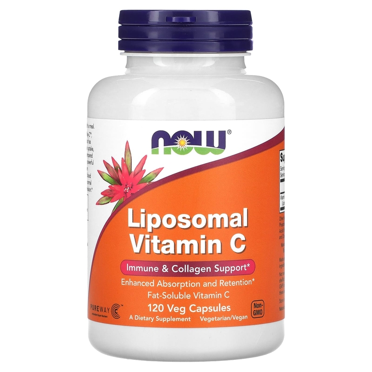 Витамин С NOW Liposamal Vitamin C 500 мг 120 вкапс (Нау Липосамальный Витамин С 500 120 вкапс)