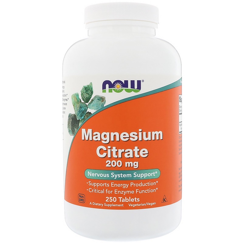 NOW Magnesium Citrate 200 мг 250 таб