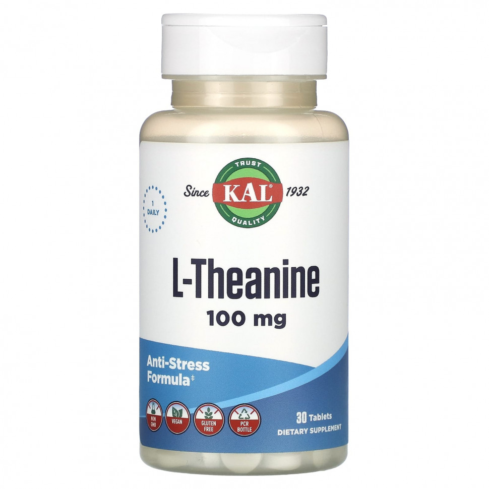 Теанин KAL L-Theanine 100 мг 30 таб (КАЛ Л-Теанин 100 мг 30 таб )