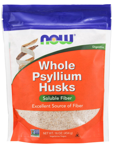 Клетчатка NOW Psyllium Husk Whole 454 гр (Нау цельная оболочка семян подорожника)