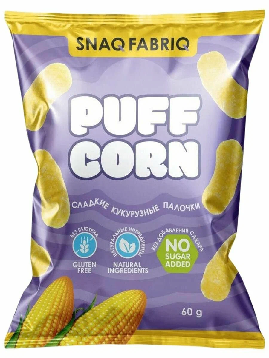 Сладкие кукурузные палочки Snaq Fabriq Puff Corn 60 гр