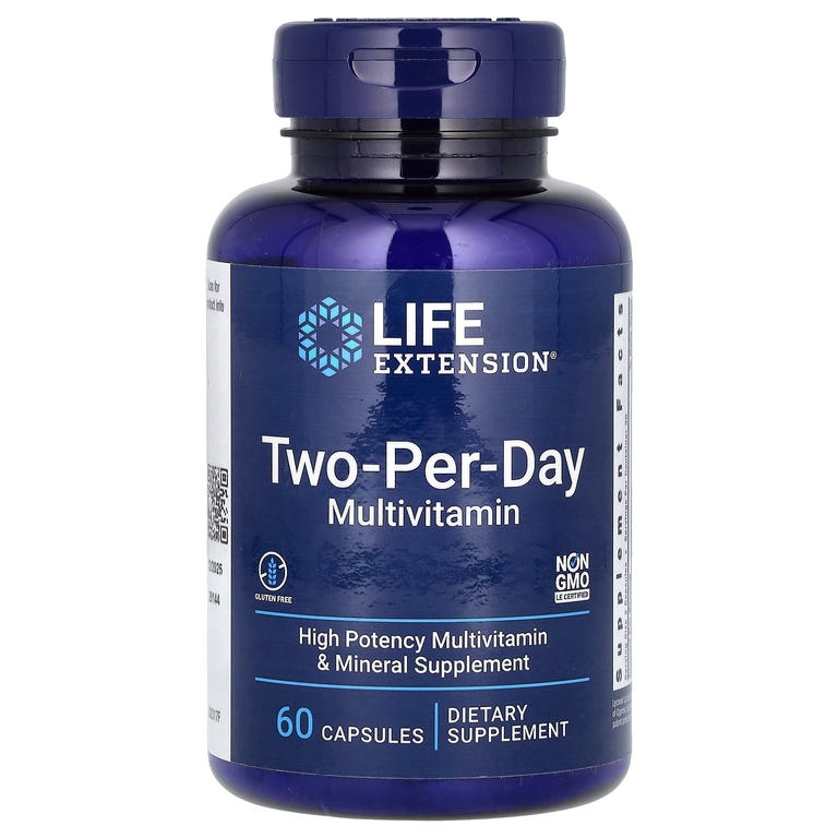 Общие витамины Life Extension Two-Per-Day 60 капс (Лайф Экстэншн Две-в-день 60 таб)