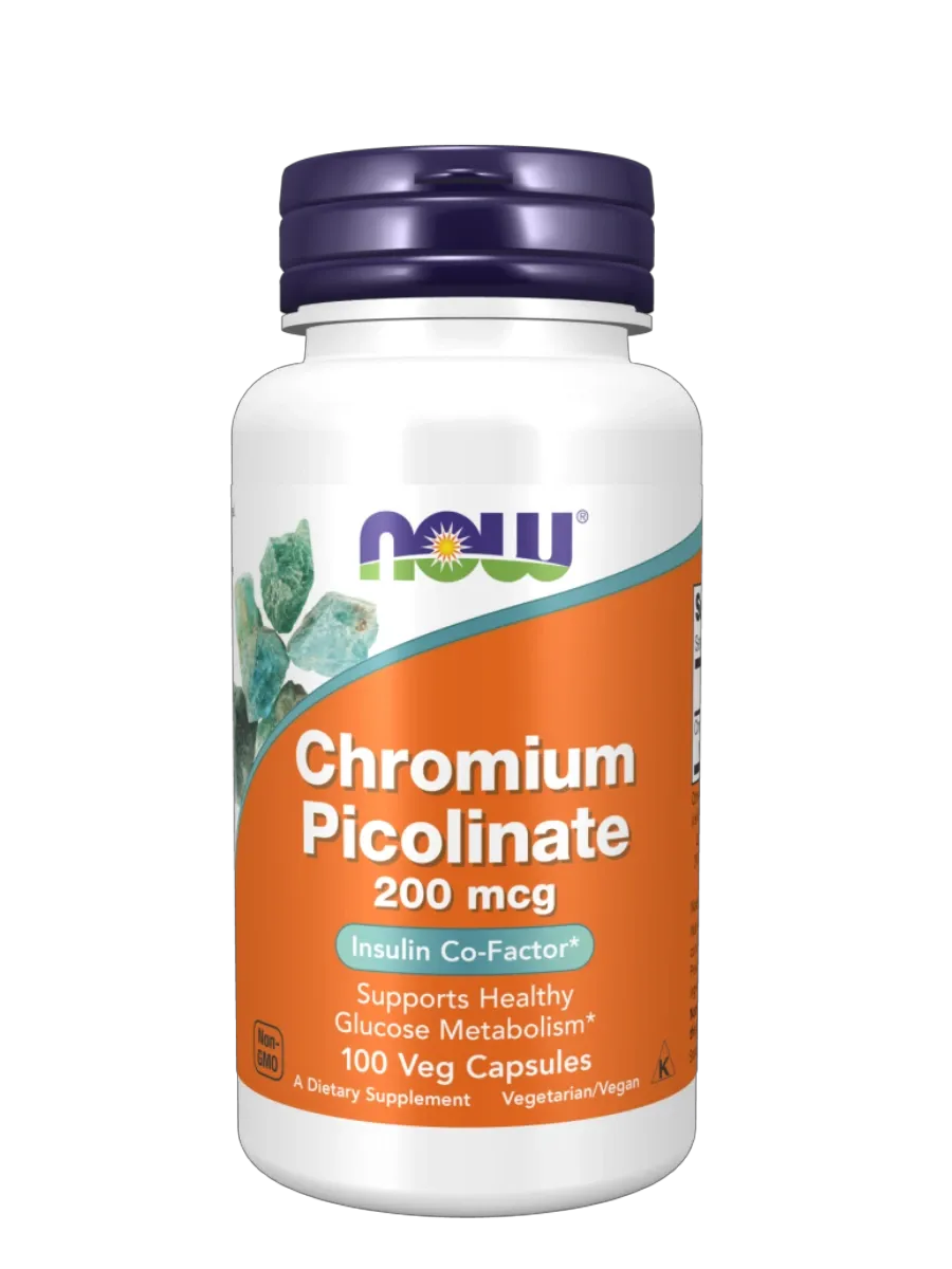 Хром NOW Chromium Picolinate 200 мкг 100 вкапс (Нау Хром Пиколинат 200 мкг)Марка