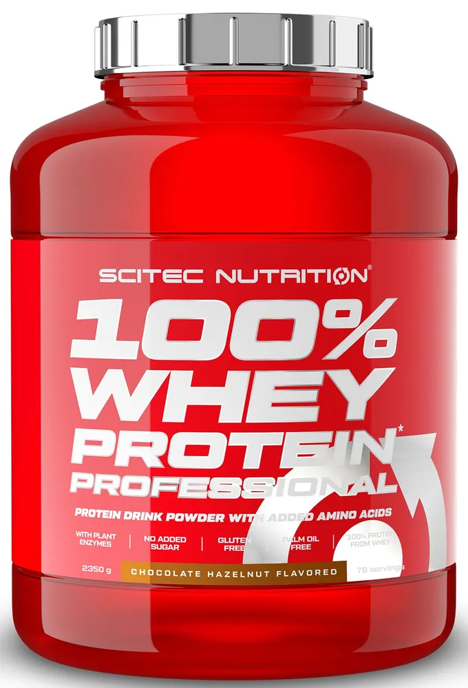Scitec Nutrition 100% Whey Protein PROF 2350 гр (Скайтек Нутришин 100% Вей Протеин Проф 2350 гр) (Шоколад-фундук)