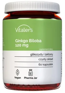 Гинкго Билоба Vitalers Ginkgo Biloba 120 мг 60 вкапс (Виталерс Гинкго Билоба 60 мг 120 капс)Марка