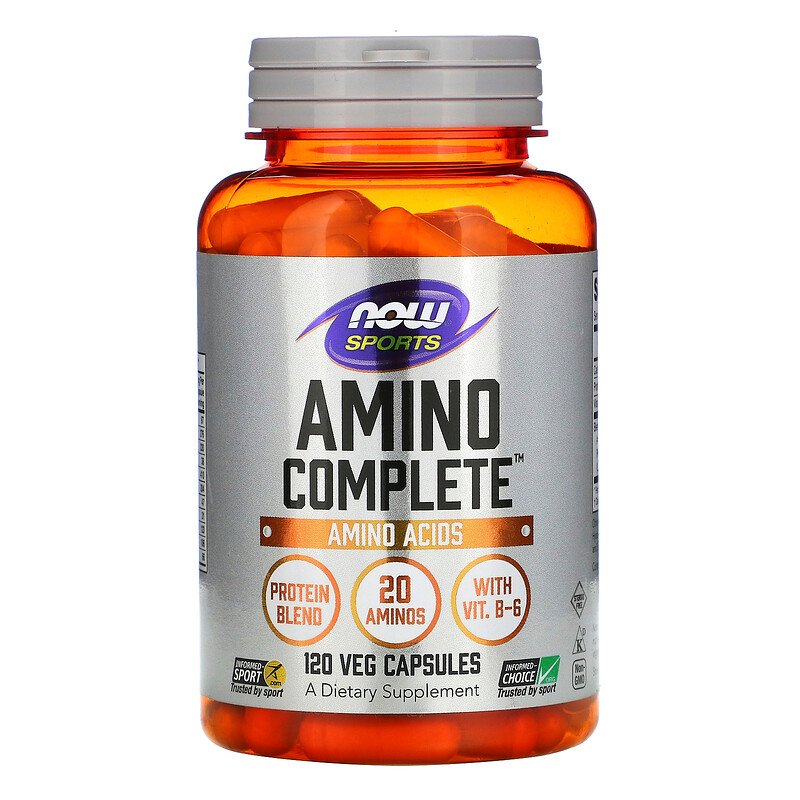 Комплексные аминокислоты NOW Amino Complete 120 капс (Нау Амино Комлите 120 капс)