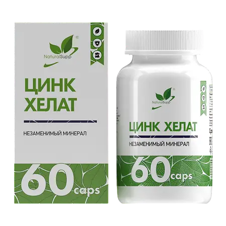 Цинк NaturalSupp  Цинк Хелат 25 мг 60 капс