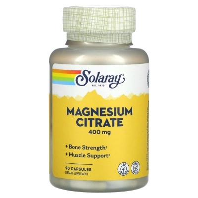 Магний Solaray Magnesium Citrate 400 мг 90 капс (Соларей Магний Цитрат 400 мг 90 капс)Марка
