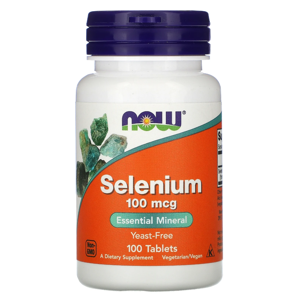 Селен NOW Selenium 100 мкг 100 таб (Нау Селен 100 мкг 100 таб)