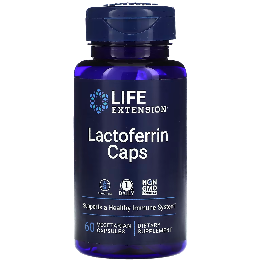 Life Extension Lactoferrin Caps 60 вкапс (Лайф Экстеншин Лактоферрин 60 вкапс)