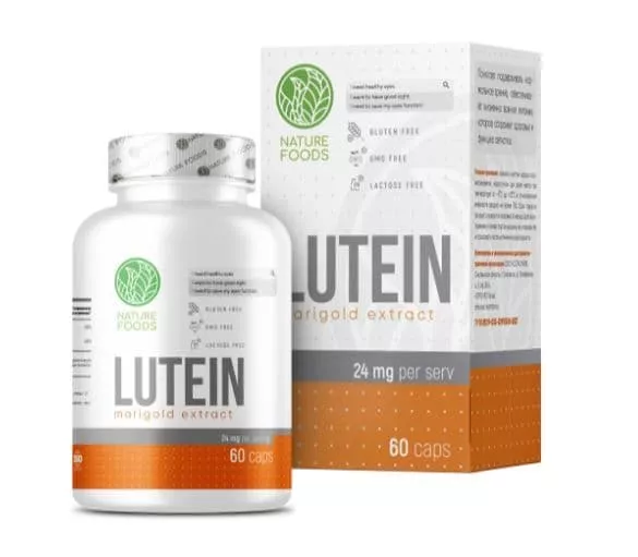 Для глаз Nature Foods Lutein + Zeaxanthin 60 капс (Натуре Фудс Лютеин 60 капс)