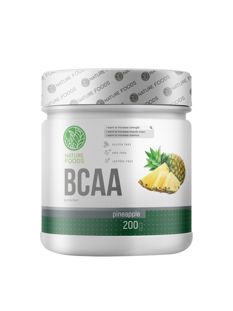 БЦАА Nature Foods BCAA 200 гр (Натуре Фудс БЦАА 200 гр) (Ананас)