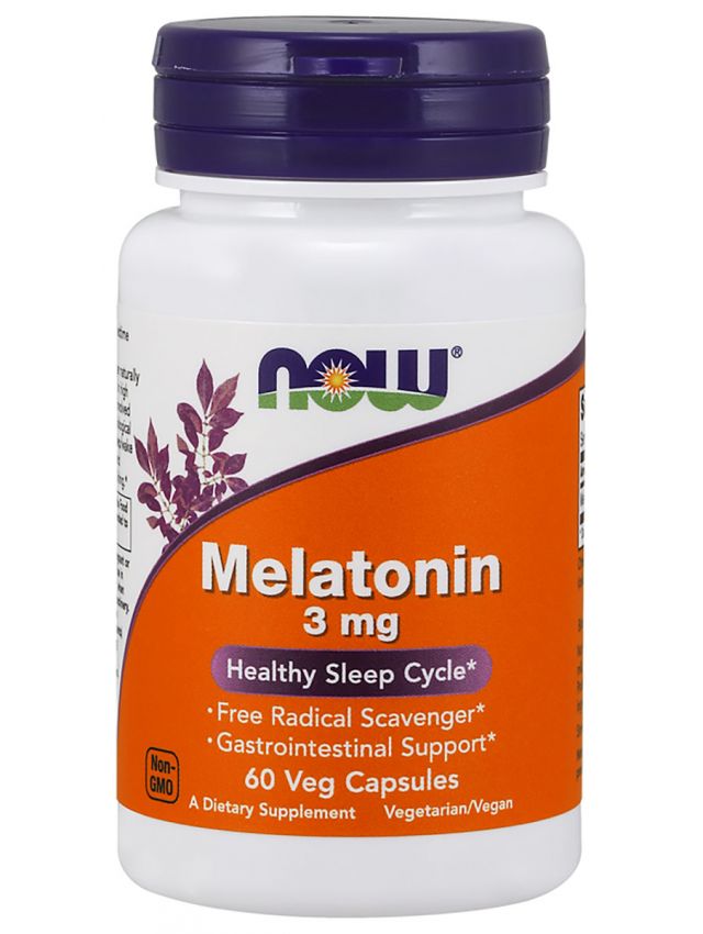 Мелатонин NOW Melatonin 3 мг 60 вкапс (Нау Мелатонин 3 мг)