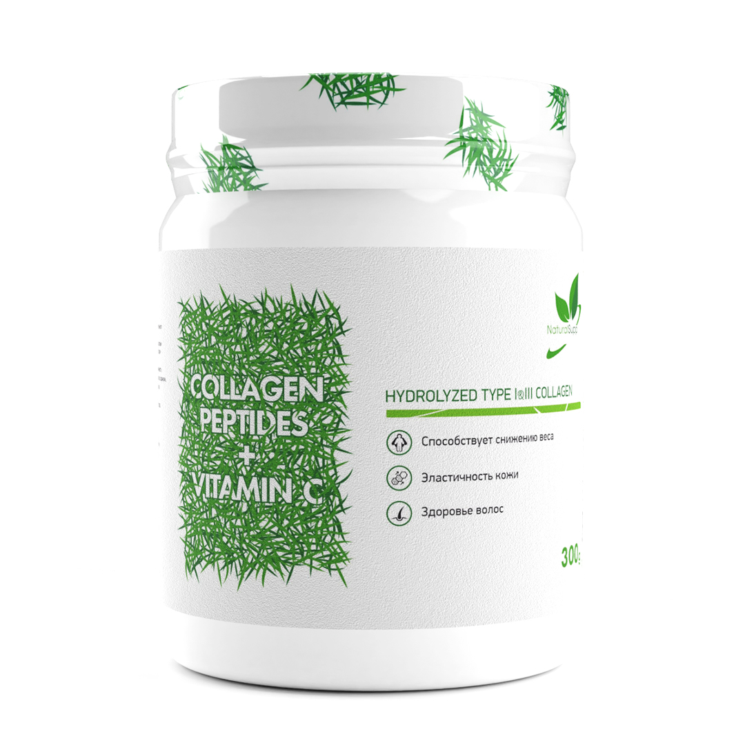 Коллаген NaturalSupp Collagen Peptides + Vitamin C 300 гр (НтуралСапп Коллаген пептид +Витамин С)