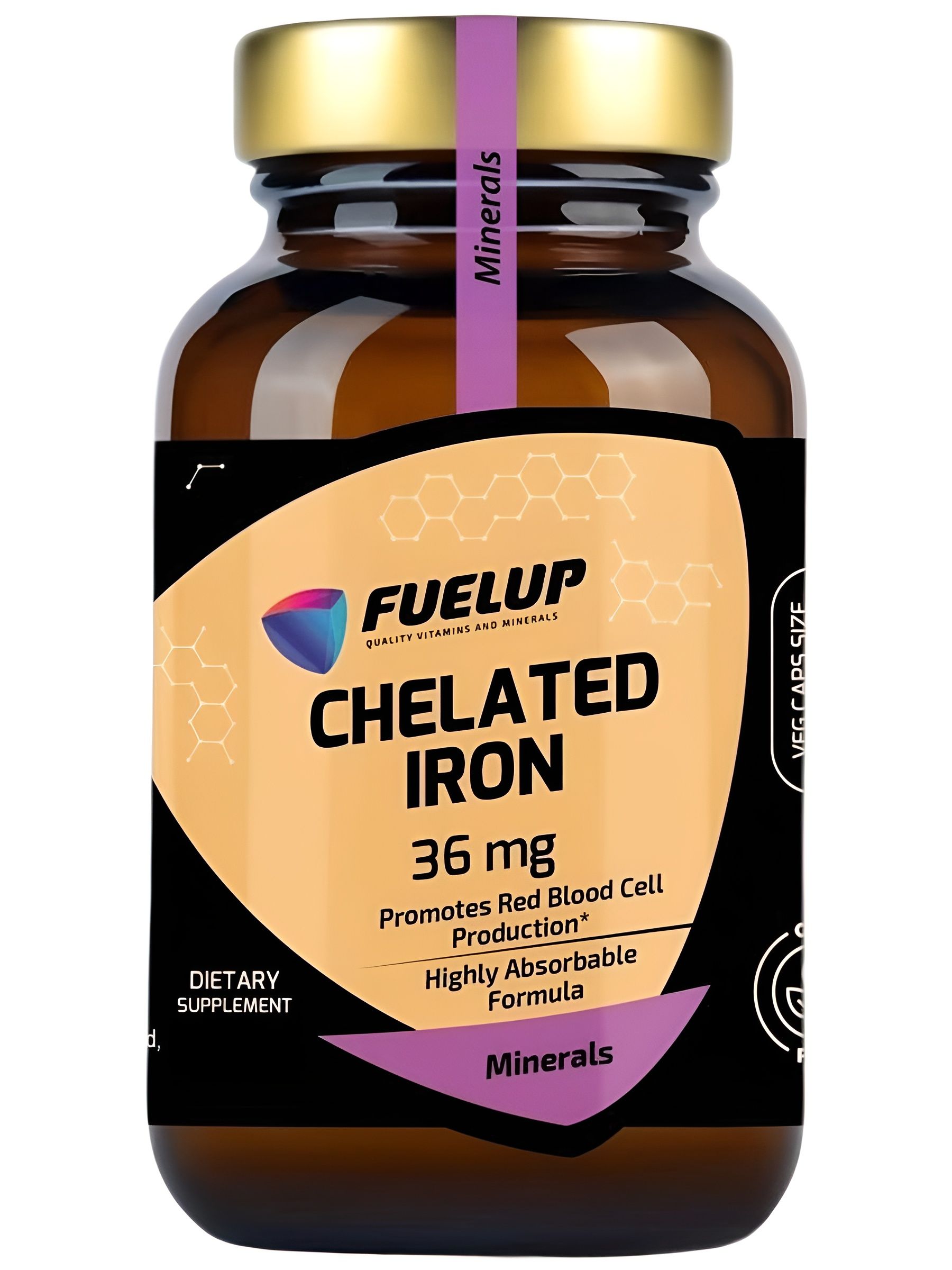 Железо Fuel-Up Chelated iron 36 mg 90 вкапс (Фул-Ап Хелатное Железо 36 мг 60 вкапс)