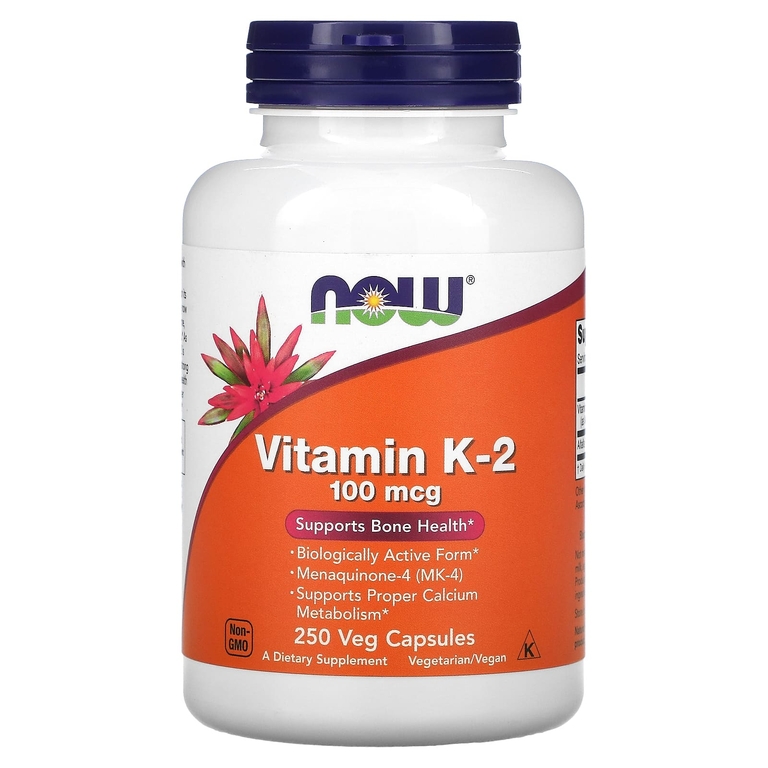 Витамин К2 NOW Vitamin K2 100 мкг 250 капс (Нау Витамин К2 100 мкг)