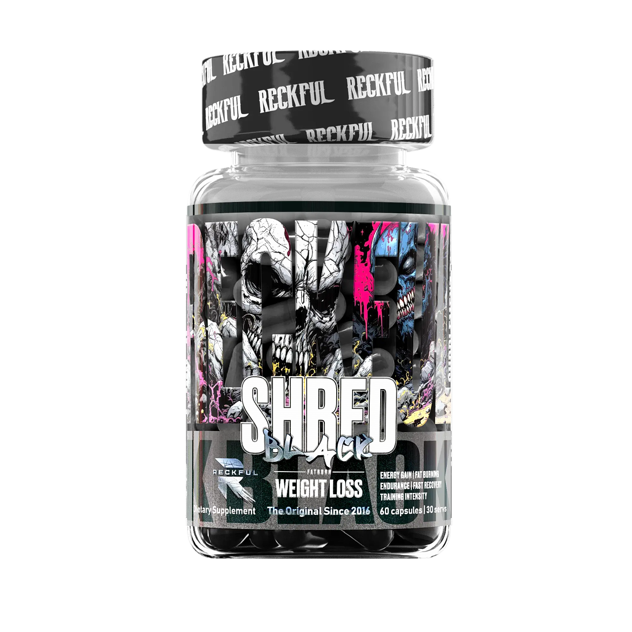 Жиросжигатель Reckful SHRED Black 60 капс (Рекфул Шред блек 60 капс)