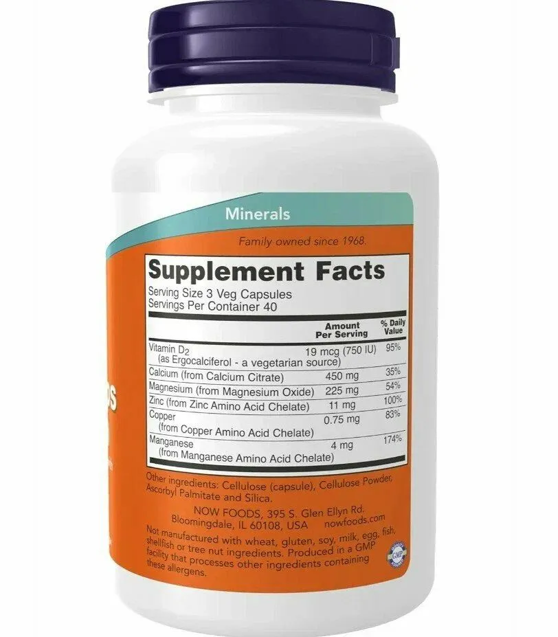 Кальций NOW Calcium Citrate Caps 120 капс (Нау Кальций Цитрат  120 капс)