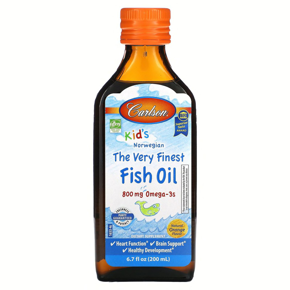 Омега 3 для детей Carlson Labsn Kids Omega-3 800 мг 200 мл (Карлсон Лабс Омега 3 800 мг 200 мл)