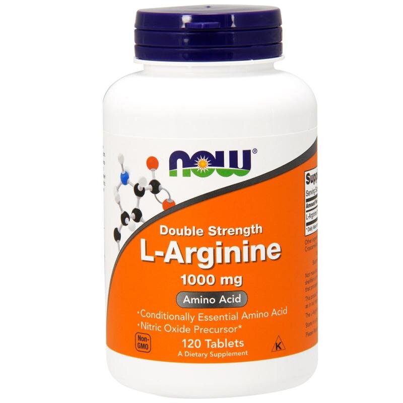 Аргинин NOW L-Arginine 1000 мг 120 таб (Нау Л-Аргинин 1000 мг)