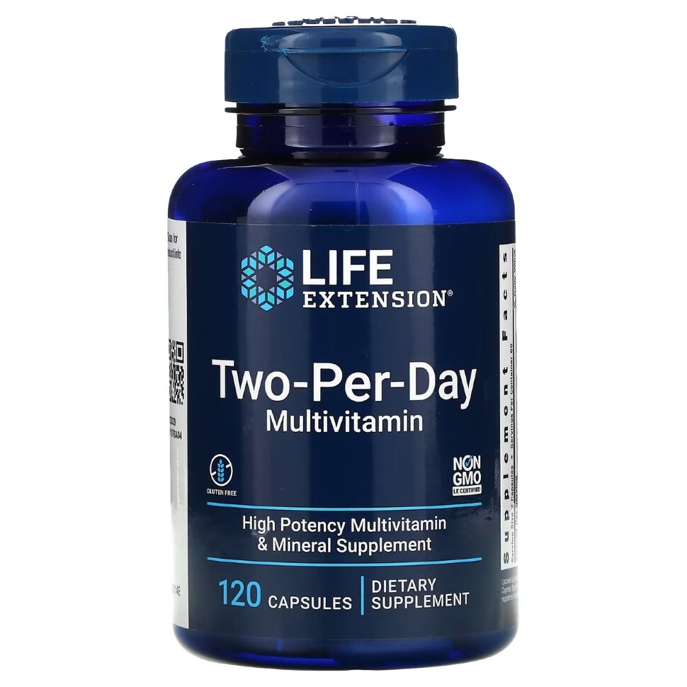 Общие витамины Life Extension Two-Per-Day 120 таб (Лайф Экстэншн Две-в-день 120 таб)