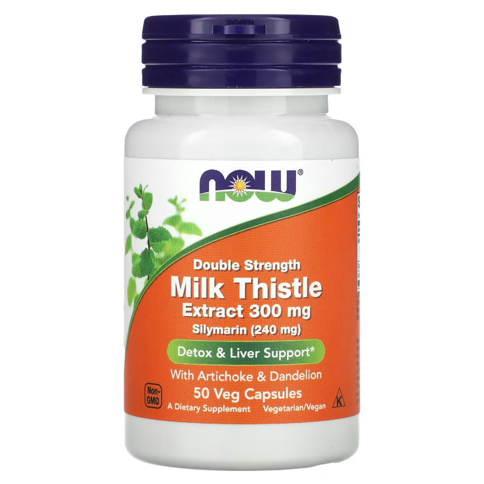 Поддержка печени NOW Silymarin Milk Thistle 300 мг 50 вкапс (Нау Силимарин из расторопши 300 мг)