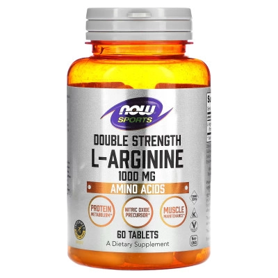 Аргинин NOW L-Arginine 1000 мг 60 таб (Нау Л-Аргинин 1000 мг)