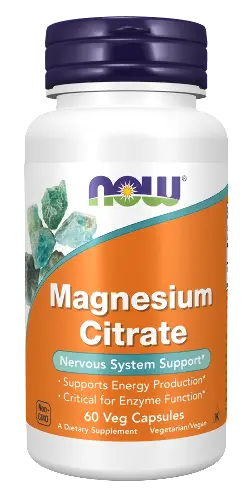 Магний NOW Magnesium Citrate 60 вкапс (Нау Магний Цитрат 60 вкапс)