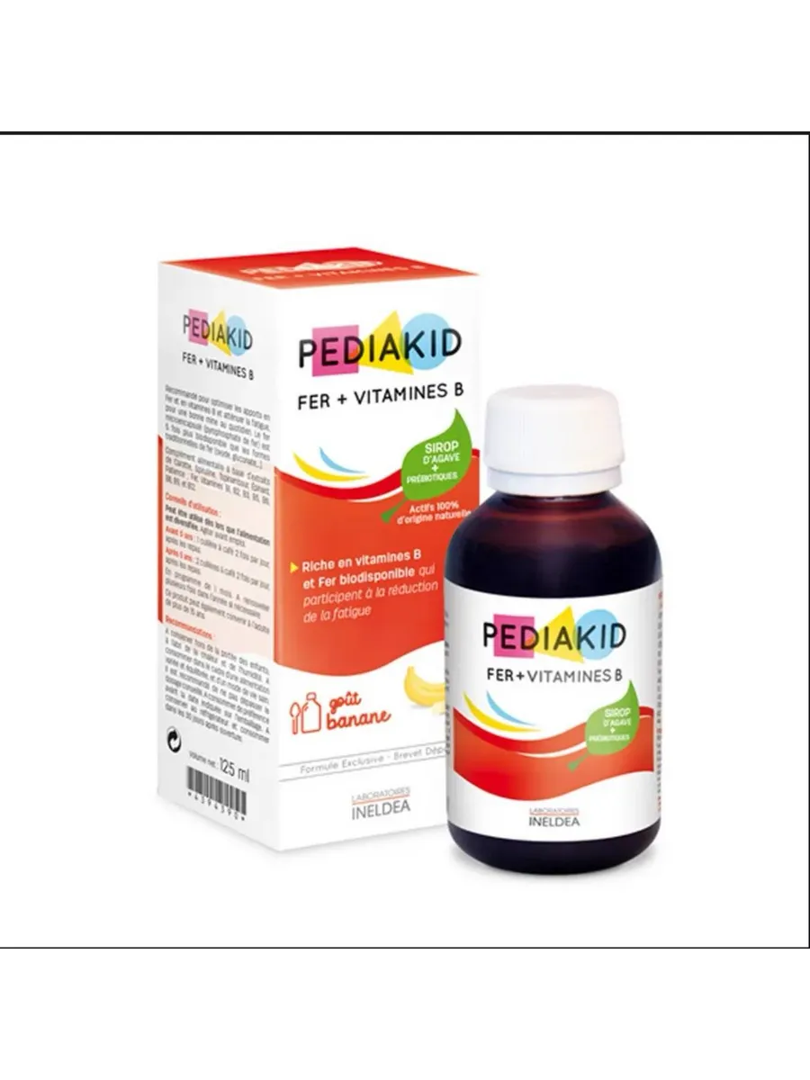 Железо для детей Pediakid Sirop Fer + Vitamines B 125 мл (Педикидс Сироп Фер + Витамины б 125 мл)