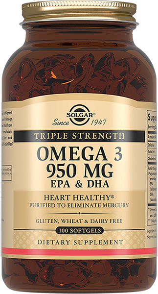 Solgar Omega 3 950 мг ЭПК 504 мг/ДГК 378 мг 100 капс (Солгар Омега 3 950 мг)