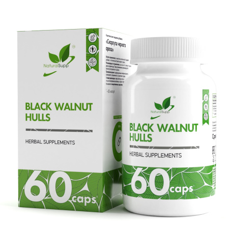 Иммуномодуляторы NaturalSupp Black Walnut Hulls 60 капс (НатуралСапп Скорлупа черного ореха)