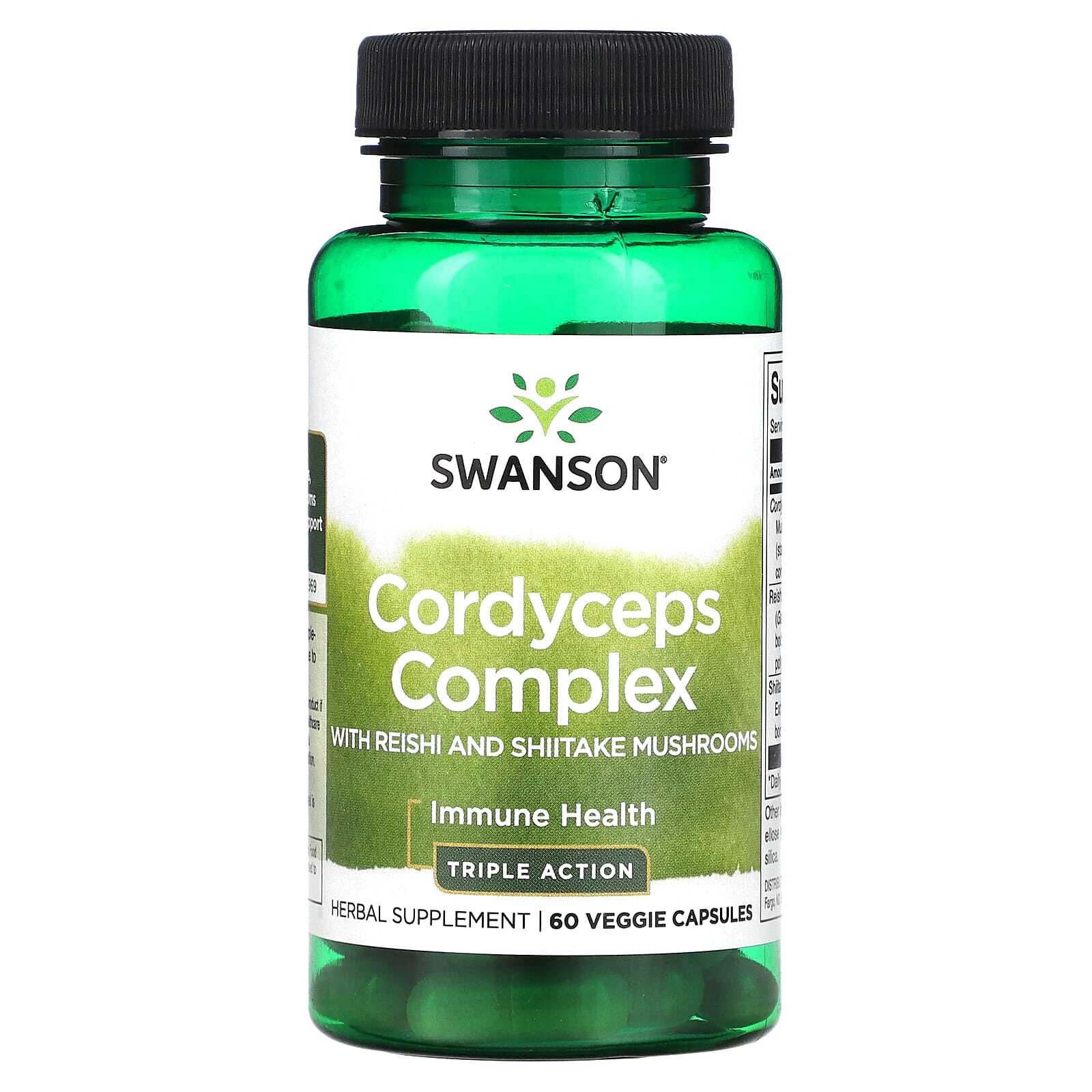 Иммуномодуляторы SWANSON Cordyceps Complex 60 вкапс (Свонсон Кордицепс 60 вкапс)