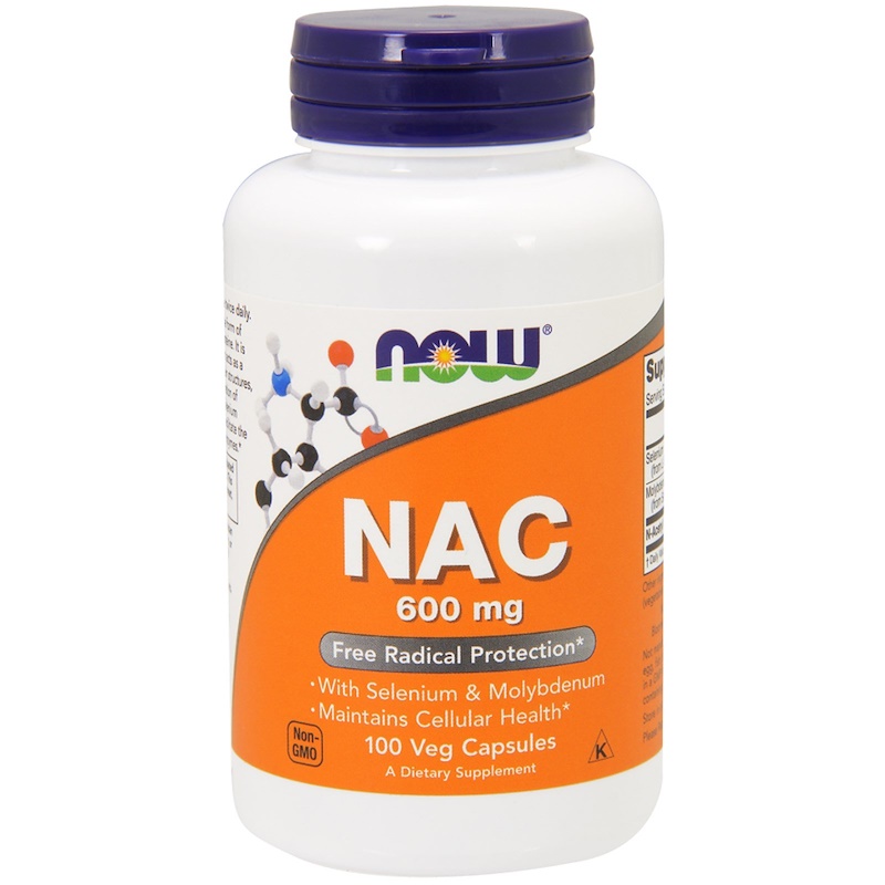 NOW NAC-ACETYL CYSTEINE 600 мг 100 капс (Нау N-ацетил-L-цистеин НАК)
