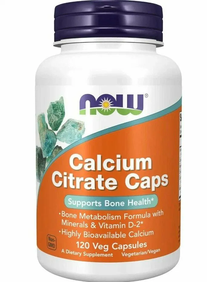 Кальций NOW Calcium Citrate Caps 120 капс (Нау Кальций Цитрат  120 капс)