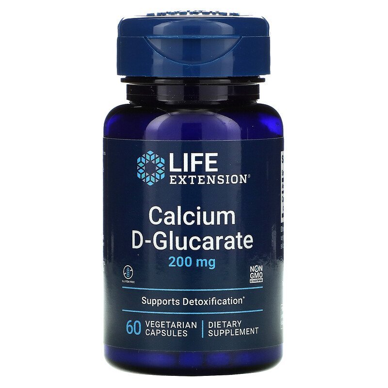 Кальций Life Extension Calcium D-Glucarate 60 вкапс (Лайф Экстеншин Кальций Д-Глюкарат)