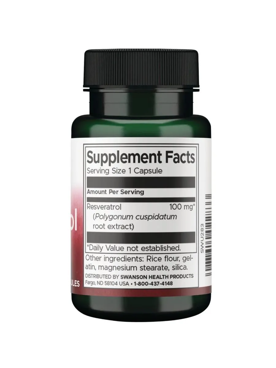 Ресвератрол SWANSON Resveratrol 100 мг 30 капс (Свонсон Ресвератрол 100 мг 30 капс)